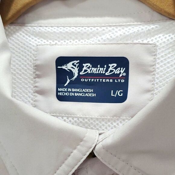 Bimini Bay, Mens Performance Button Down Shirt,  Size large - Picture 3 of 5